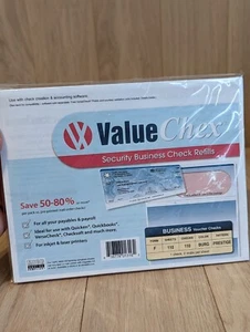 VersaCheck ValueChex - 110 Blank Business Voucher Checks - Burgundy Prestige... - Picture 1 of 2