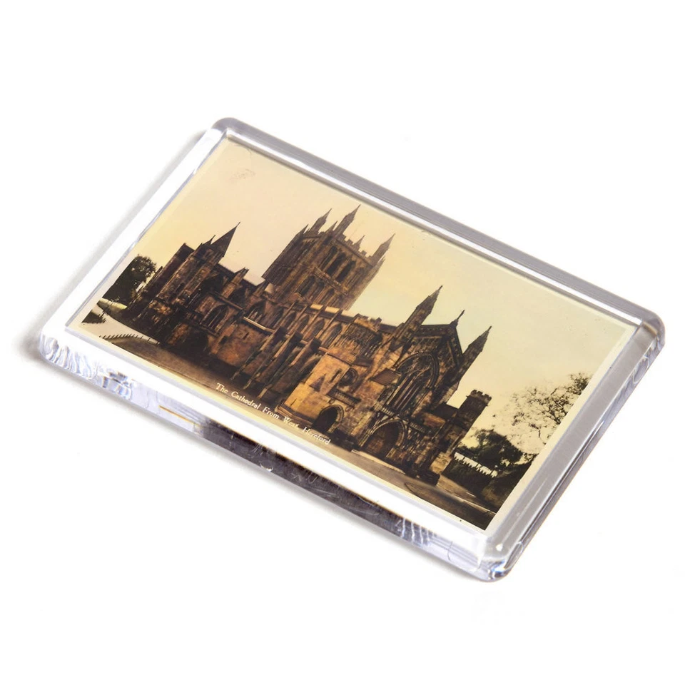 FRIDGE MAGNET - Vintage Herefordshire - The Cathedral from West, Hereford (b) - Image 1 of 1