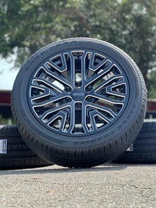 22" Black GMC Yukon Denali 2022 2021 2020 2019 Sierra Wheels Rims Tires 84799390 - Picture 1 of 8