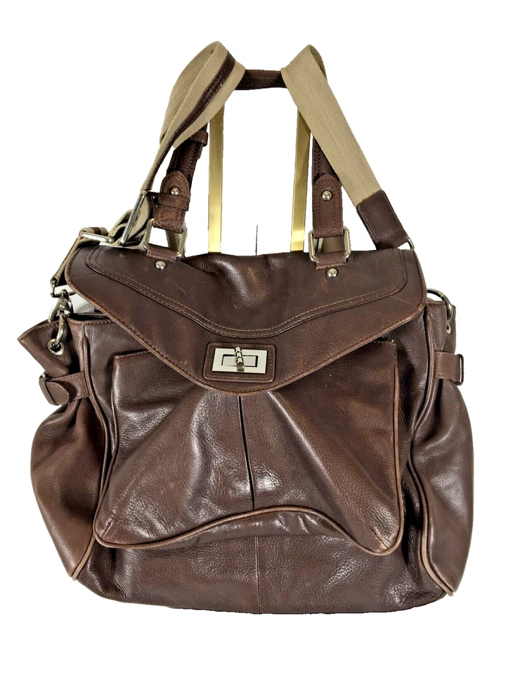 Bolso Bandolera HALOGENO Mensajero Cuero Esmaltado Borgoña Cierre con Solapa Foto 1 de 4