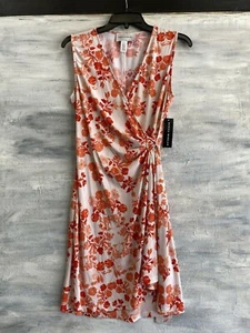 NEU! Damen Morgan D9113M Blumenmuster Kunsthalstuch Kleid, 8 12 - elfenbeinrot - Bild 1 von 8