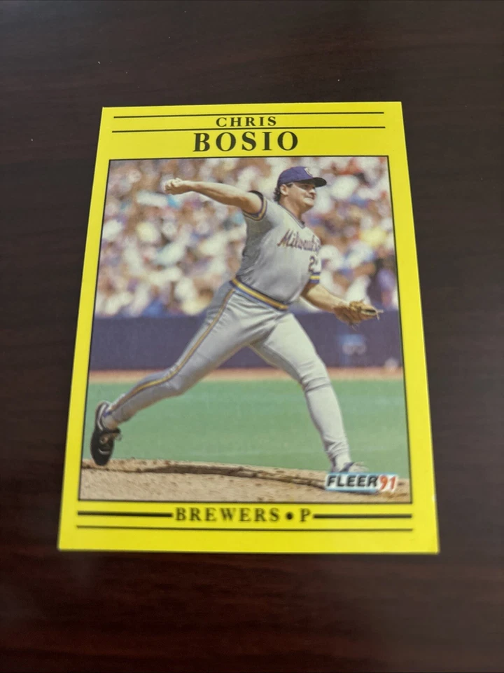 1991 Fleer Chris Bosio Milwaukee Brewers #576 - Image 1 of 1
