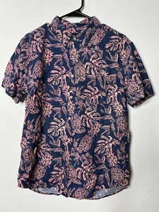 Rails Carson Indo Pineapple Miami Button-Front Hawaiian Shirt L Lounge Club - Picture 1 of 6