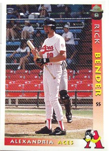 1996 Alexandria Aces Rick Bender Fire Prevention Trading Card
