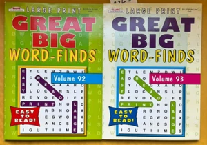 Kappa Great Big Word Finds Puzzle Books, Vol. 92 & 93 - New - Bild 1 von 1
