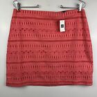 Gap womens skirt 6/10 A line knee length lined eyelet Textured cotton pink