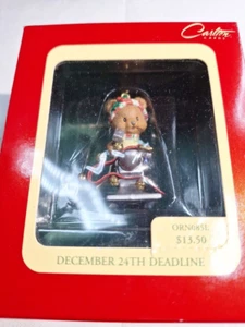 Vintage Carlton Cards Christmas Ornament December 24th Deadline 1993 VTG DV115 - Picture 1 of 6