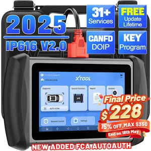 2025 XTOOL IP616 V2.0 OBD2 Scanner Full System Diagnostic Tool Key Programmer - Picture 1 of 13