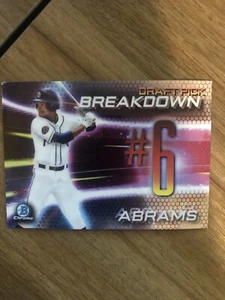 CJ ABRAMS 2019 Bowman Chrome Draft Pick Breakdown PADRES - Picture 1 of 1