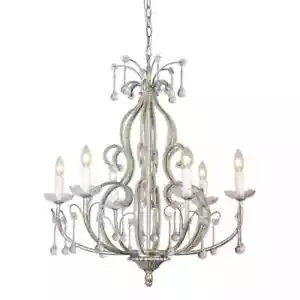 Forty West Designs 70303 Riverlight Shabby Chic Beaded Chandelier New in Box - Picture 1 of 6