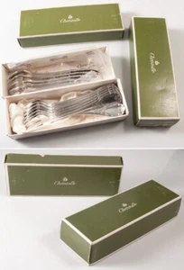 Antiguo Juego de 12 Horquillas Osyter Chapadas en Plata Christofle Marly con Estuche Siglo XX - Imagen 1 de 8