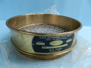 TYLER PART#4850 1/2" USA STANDARD TEST SIEVE 8" BRASS FRAME/STAINLESS SCREEN~NEW - Picture 1 of 1