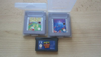 3x Jeux Consoles Game Boy + Game Boy Advance Tennis Tetris Mario vs Donkey Kong! - Immagine 1 di 4