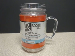 Barattolo da muratore in plastica Rx Alcol 18 oz, somministrare un colpo per via orale il più spesso possibile - Foto 1 di 3
