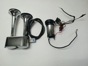 Harley-Davidson Road King EVO Rivco 1998 doble trompeta bocina de aire cromada - Imagen 1 de 11