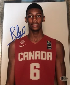 Rj Barrett Firmado 8x10 Beckett Bas Ligera Mancha NBA - Imagen 1 de 1