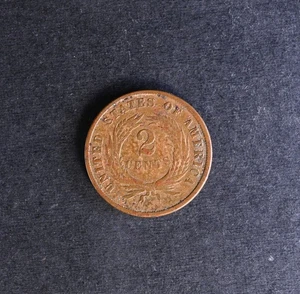 1870 2c Two Cents Penny Circulated USA Coin US - Picture 1 of 5