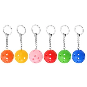 Llaveros Pickleball PE plástico mini pelotas de golf adorno Pickleball 6 colores - Imagen 1 de 7