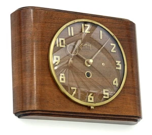 Vintage 28 cm Japy Wanduhr - Holz Retro Mid Century Stil Französisch Antik - Bild 1 von 4