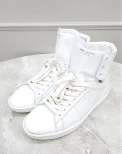 Saint Laurent White Logo High-Top Sneakers 27888730 - Picture 1 of 5