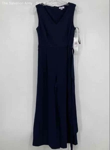 Calvin Klein Womens Blue Sleeveless V-Neck Wide-Leg One-Piece Jumpsuit Size 6 - Picture 1 of 7