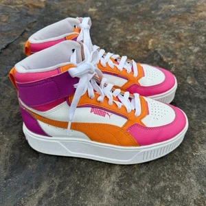 Puma Karmen Rebelle Mid Sneaker Platform Trendy Indie Hipster Girl Big Kid 4.5 - Picture 1 of 12