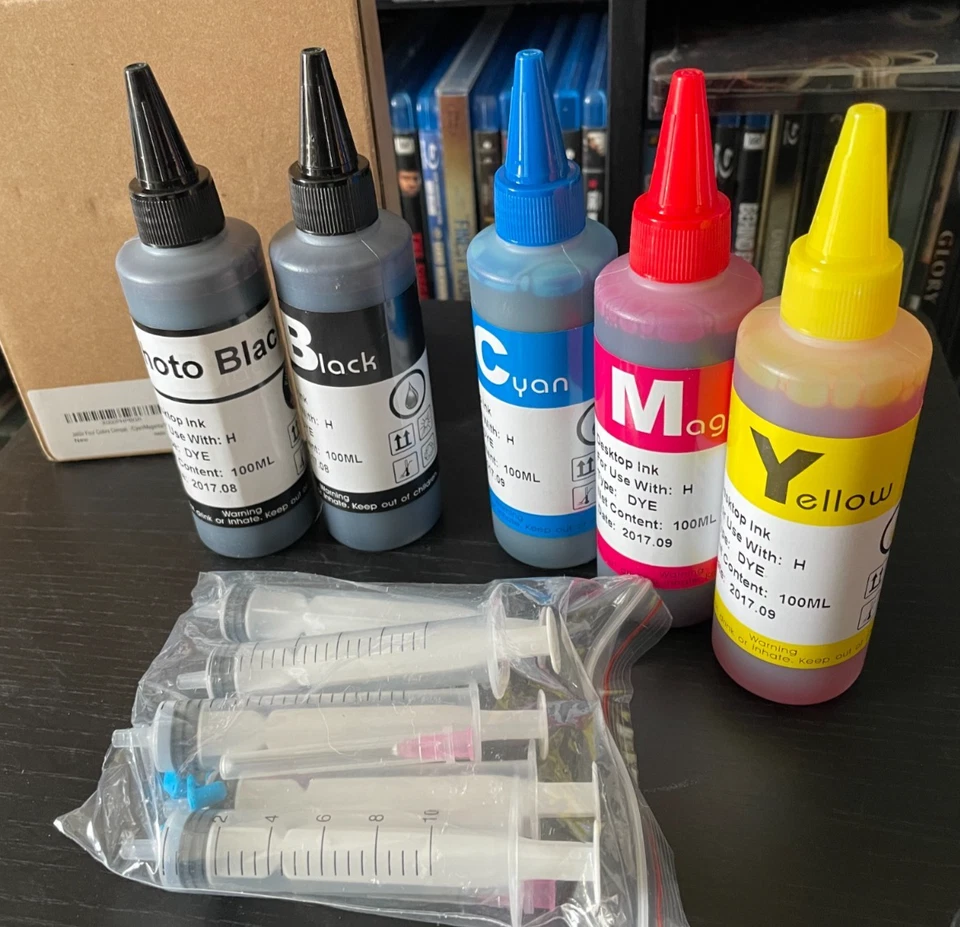 Kit de recarga de tinta de 500 ml cartuchos de tinta compatibles para impresora de inyección de tinta Foto 1 de 1