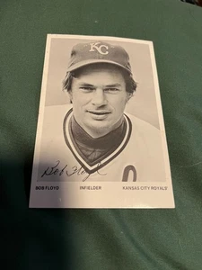 1970er Bob Bobby Floyd handsignierte handsignierte Fotokarte Kansas City Royals - Bild 1 von 3