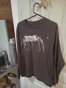 Hurley Herren Freizeit leichtes Sweatshirt Gr. Large SLIM FIT braun langarm - Bild 1 von 10