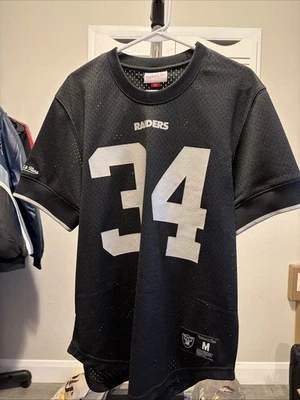 Camisa MITCHELL & NESS NFL LOS ANGELES RAIDERS BO JACKSON MALHA TAMANHO M - Imagem 1 de 4