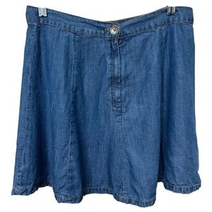 American Eagle Outfitters Women’s Jean Mini Skirt Sz 8 A-line Tiered - Picture 1 of 6