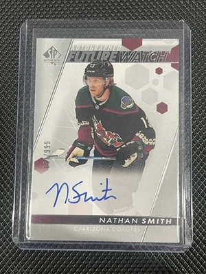 Nathan Smith - 2022-23 SP Authentic Future Watch Auto #135 /999 - Coyotes - Image 1 of 2