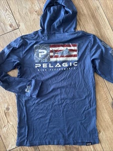 Pelagic youth large american flag rash guard hoodie - Picture 1 of 7