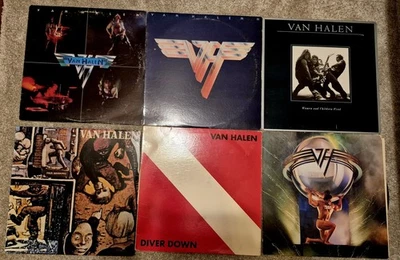 6 LP lot VAN HALEN Woman and Children First Diver Down Far Warning 5150 Vinyl - Image 1 of 4
