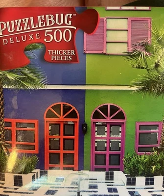 500 Pieces Jigsaw Puzzle Colorful Block Buildings Thailand 20 X 12 Puzzlebug - Image 1 of 2