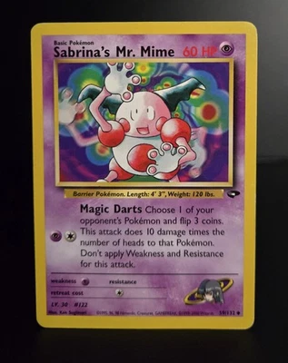 Pokémon TCG - SABRINA'S MR. MIME - #59 - UNLIMITED - GYM CHALLENGE (2000) - MP - Image 1 of 4