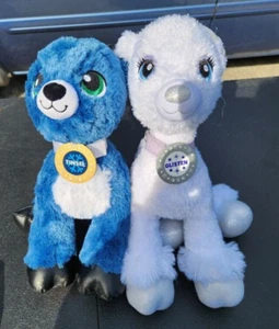 Peluche de reno de oropel azul y brillo blanco BAB - Imagen 1 de 11