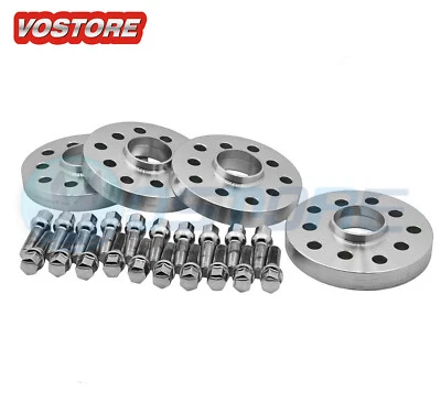 (4) 15mm&20mm Hubcentric Wheel Spacers Adapters 5x100 /5x112 for Volkswagen Audi - Image 1 of 4