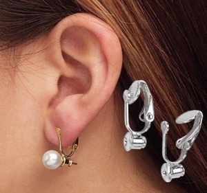 Earring Converter, 4 OR 36 Gold Or Silver Plated to Change Your Posts to Clip-On - Picture 1 of 7