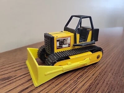 VINTAGE YELLOW NYLINT Tiny Small BULLDOZER 1980s Metal Yellow 4.5 Inch. RARE! - Image 1 of 4