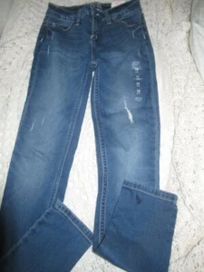 nwt Justice torn distressed super skinny jeans girls 14 slim free ship US - Picture 1 of 3