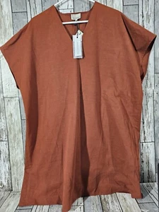 NEW Where Mountains Meet Anthropologie Harper Dress Organic Cotton Woman Sz Med - Picture 1 of 8