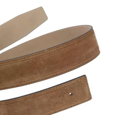 ERDI ÜNVER Wildledergürtel Braun Hellbraun Gürtel für 40mm Schnalle H Schliesse Echtleder