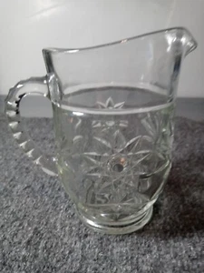 Vintage EAPC Anchor Hocking Prescut Star of David, small 5 1/2” Pitcher - Picture 1 of 6