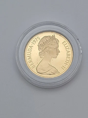 The 1975  100 Dollar Bermuda Gold Coin Cover