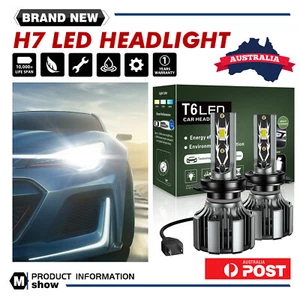 For AUDI Q7 2006 - 2011 AUXBEAM High Low Beam H7 LED Headlight Globes 6000K - Picture 1 of 15