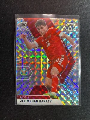 2021 Panini Mosaic UEFA Euro Zelimkhan  Bakaev Prizm RC #71 Rookie Russia - Image 1 of 2