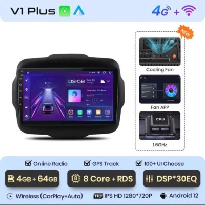 Autoradio Jeep Renegade 2016-2020 4G+64GB, CarPlay-AndroidAuto Inalámbrico - Imagen 1 de 4