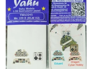 YAHU YMA3245 Me 109E RLM 02 1/32 instrument panel - Picture 1 of 1