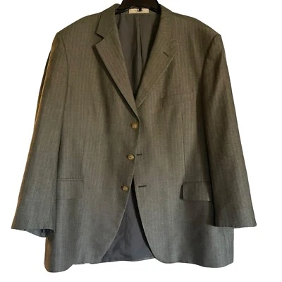 John W Nordstrom LORO PIANA Mens 42 X32 Gray Cashmere Silk Suit Jacket Blazer - Image 1 of 4